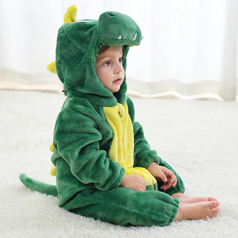 Red Dinosaur Costumes Newborn Baby Rompers Toddler Cosplay Clothes Kigurumi Boy Girls Pajamas Animal Cute Romper Unicorn Onesies