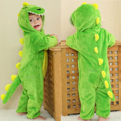 Red Dinosaur Costumes Newborn Baby Rompers Toddler Cosplay Clothes Kigurumi Boy Girls Pajamas Animal Cute Romper Unicorn Onesies