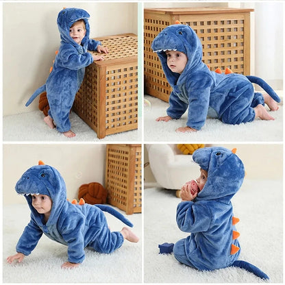 Red Dinosaur Costumes Newborn Baby Rompers Toddler Cosplay Clothes Kigurumi Boy Girls Pajamas Animal Cute Romper Unicorn Onesies