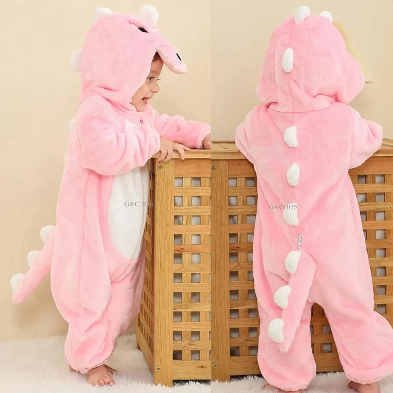 Red Dinosaur Costumes Newborn Baby Rompers Toddler Cosplay Clothes Kigurumi Boy Girls Pajamas Animal Cute Romper Unicorn Onesies