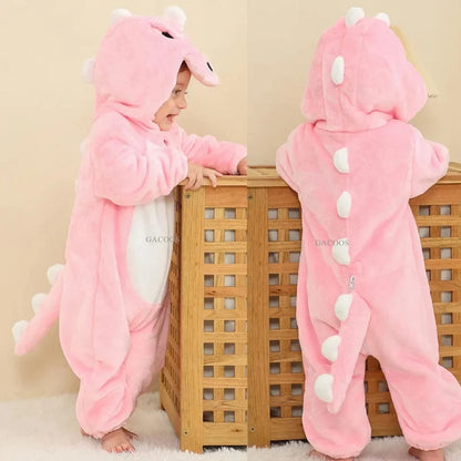 Red Dinosaur Costumes Newborn Baby Rompers Toddler Cosplay Clothes Kigurumi Boy Girls Pajamas Animal Cute Romper Unicorn Onesies