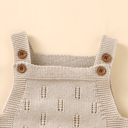 Newborn Baby Rompers Hats Clothes Sets Autumn Winter Solid Knitted Infants Kids Boy Girl Sweaters Jumpsuits Outfits 2Pc Knitwear